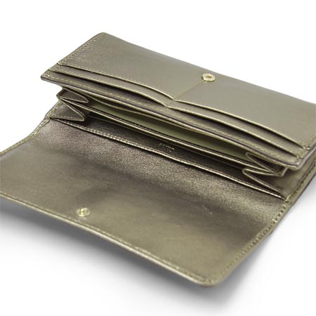 クロエ ２つ折り長財布  /オリーブゴールド 3p0321 456 09a