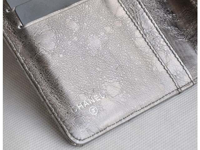 シャネル ラムスキン グレー 長財布 CH37236-03