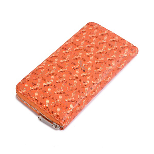 GOYARD ゴヤール 長財布 ラウンドジップ　オレンジ GOYWA-28