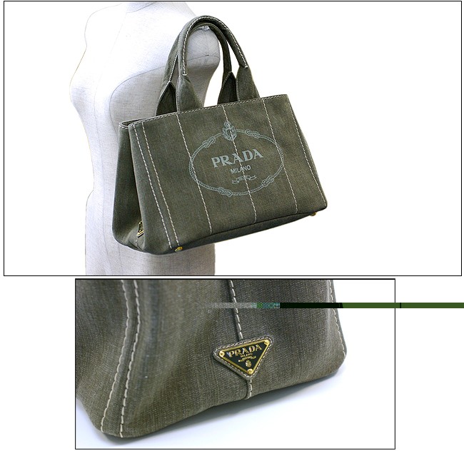 プラダ バッグ PRADA トートバッグ キャンバス ミリタリー B1877B1 新品