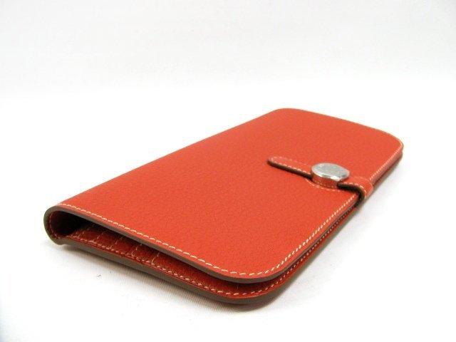 エルメス ニュードゴン長財布 トゴ/サンギンヌ（金具：シルバー）HERMES03