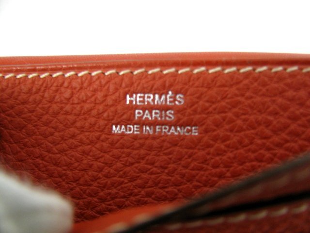エルメス ニュードゴン長財布 トゴ/サンギンヌ（金具：シルバー）HERMES03