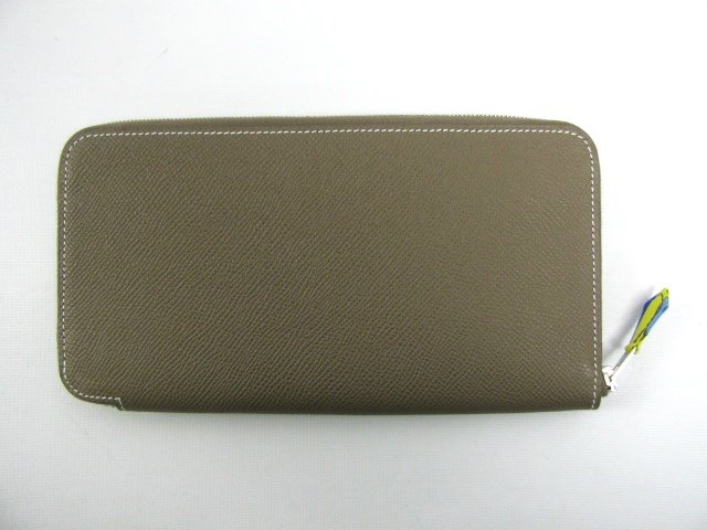 エルメス アザップシルクイン/ラウンド長財布/エトープ/エプソン HERME003
