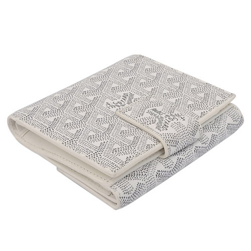 GOYARD ゴヤール 財布 二つ折り　Ｗホック　ホワイト GOYWA-30