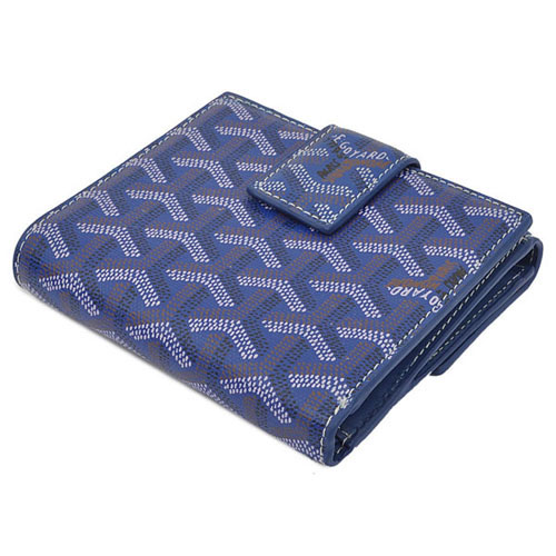GOYARD ゴヤール 財布 二つ折り　Ｗホック　ブルー GOYWA-31