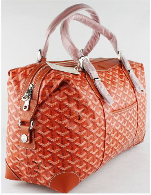  GOYARD ゴヤールサンルイ 旅行かばん オレンジ GOY035 革