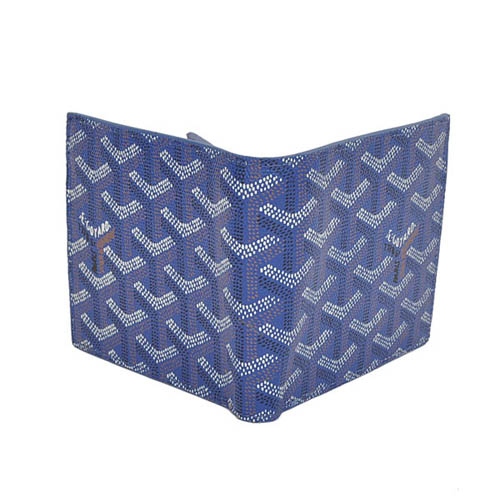 GOYARD ゴヤール 財布 二つ折り　名刺入れ　ブルー GOYWA-35