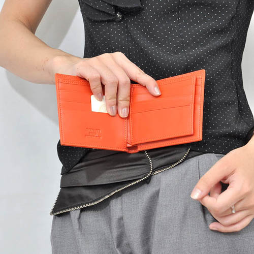 GOYARD ゴヤール 財布 二つ折り　名刺入れ　オレンジ GOYWA-39