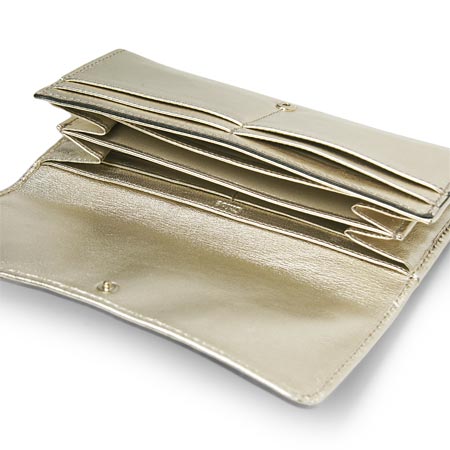 クロエ ２つ折り長財布  /シャンパンゴールド 3p0321 456 19e