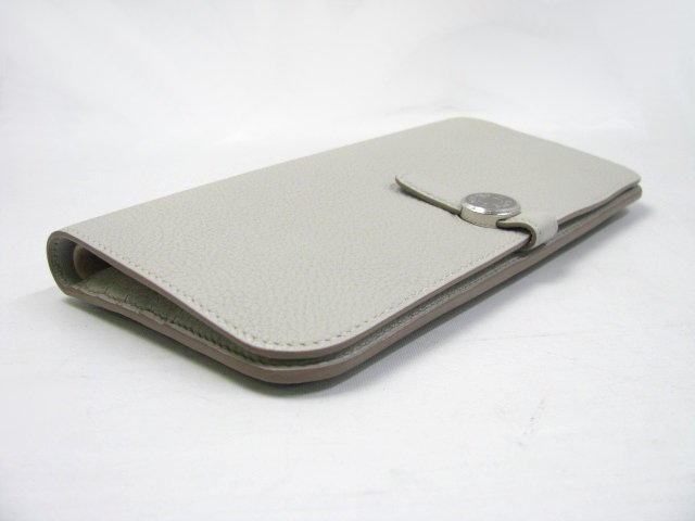 エルメス ニュードゴン 長財布 トゴ/グレーパール（金具：シルバー）HERMES05