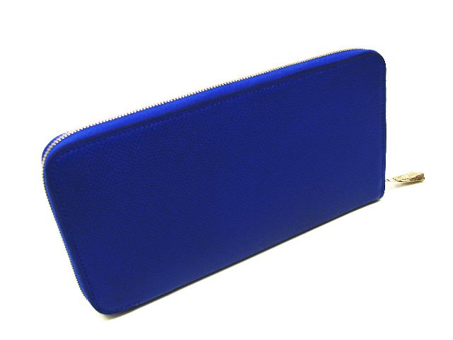 エルメス アザップシルクイン　ラウンド長財布 ヴォーエプソン/エレクトリック HERME005