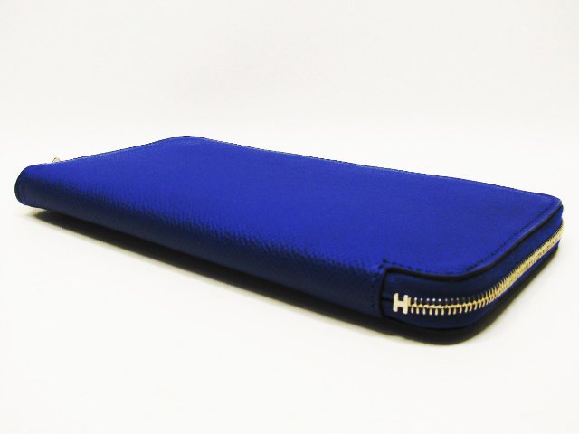 エルメス アザップシルクイン　ラウンド長財布 ヴォーエプソン/エレクトリック HERME005