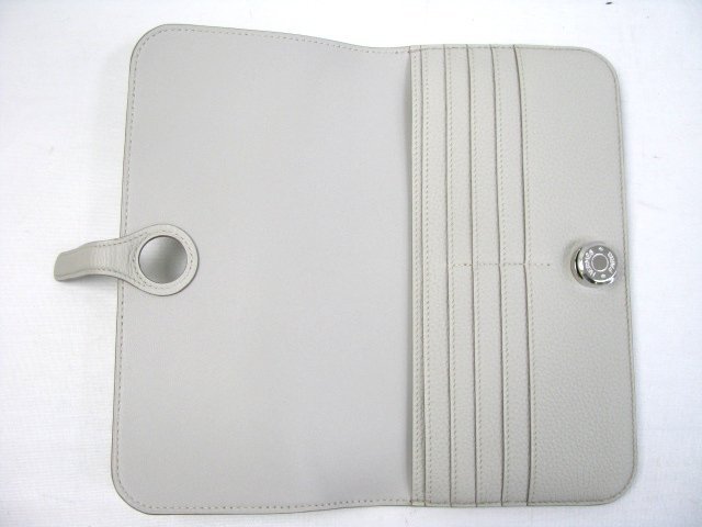 エルメス ニュードゴン 長財布 トゴ/グレーパール（金具：シルバー）HERMES05