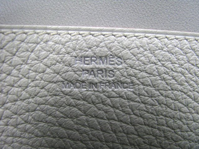 エルメス ニュードゴン 長財布 トゴ/グレーパール（金具：シルバー）HERMES05