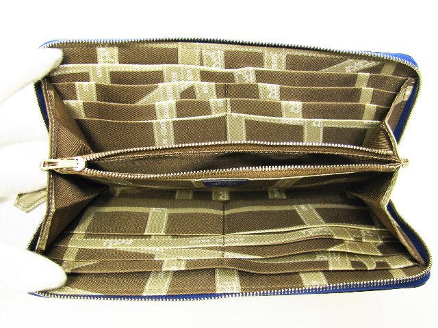 エルメス アザップシルクイン　ラウンド長財布 ヴォーエプソン/エレクトリック HERME005