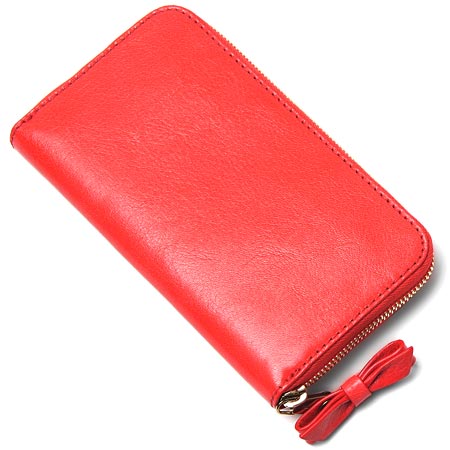 クロエ ラウンドファスナー 長財布 /リップスティックレッド 3p0320 7a733 539
