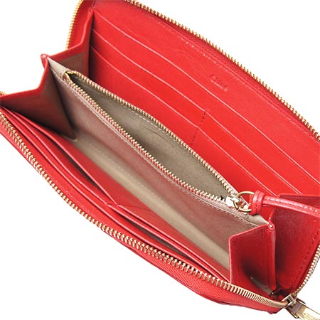 クロエ ラウンドファスナー 長財布 /リップスティックレッド 3p0320 7a733 539