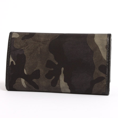 プラダ TESSUTO CAMOUFL キーケース ダークグリーン＆シルバー 2M0025
