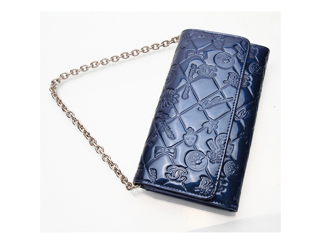 CHANEL シャネル ブルー クルーズライン長財布 998015