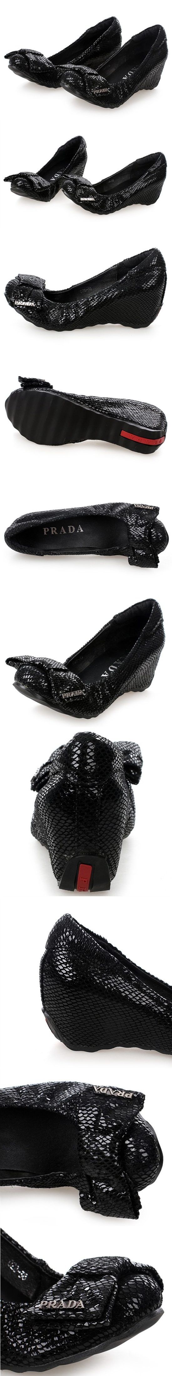 プラダ フラットシューズ PRADA 革靴 パンプス ブラック 20351
