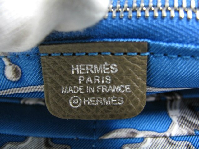 エルメス アザップシルクイン/ラウンド長財布/エトゥープ/ヴォーエプソンHERME006