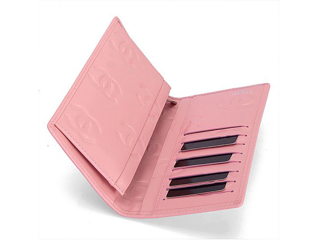 CHANEL シャネル ピンク ラムスキン マトラッセ 長財布 A1281
