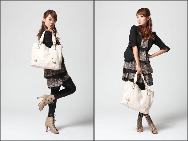  2011年秋冬新作 ルイ·ヴィトン LOUIS VUITTON ダミエ アイボリー ショルダーバッグ 98132