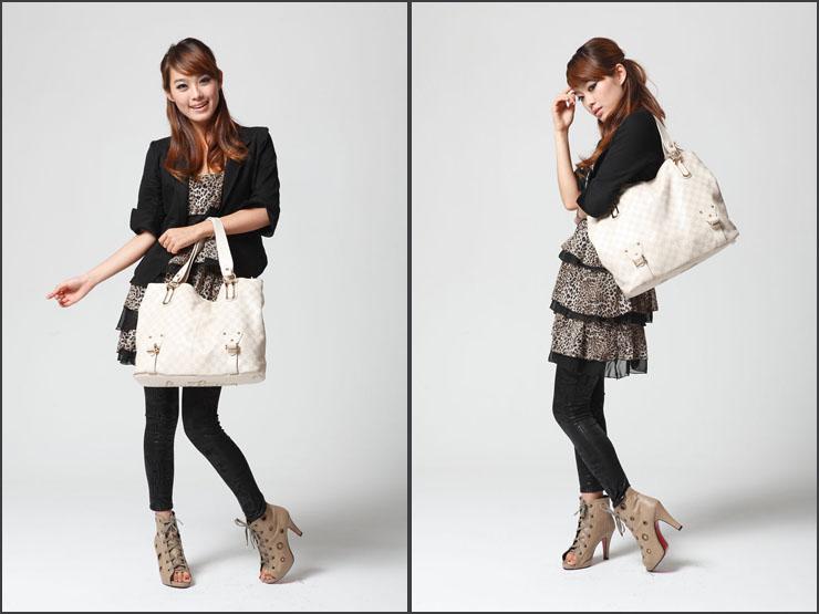  2011年秋冬新作 ルイ·ヴィトン LOUIS VUITTON ダミエ アイボリー ショルダーバッグ 98132