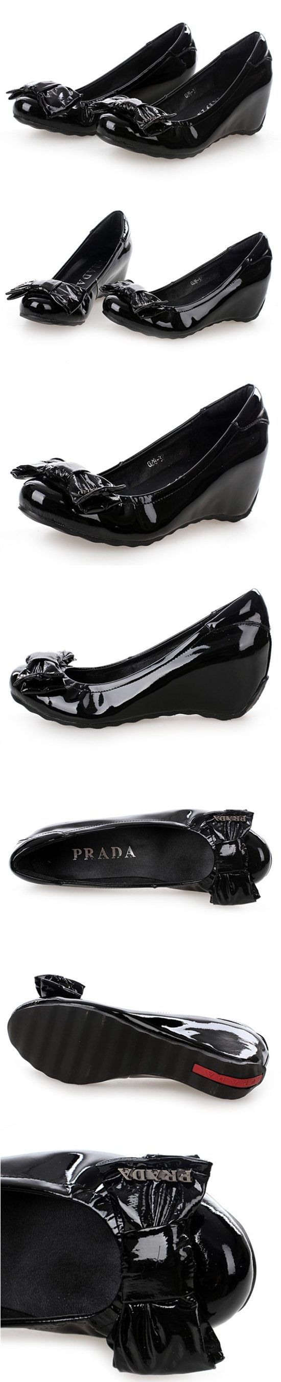 プラダ フラットシューズ PRADA 革靴 パンプス ブラック 20370
