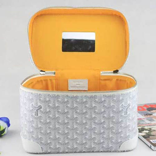  GOYARD ゴヤール ボックス 化粧バッグ ホワイト GOY073