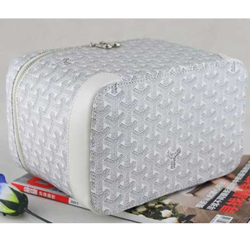  GOYARD ゴヤール ボックス 化粧バッグ ホワイト GOY073
