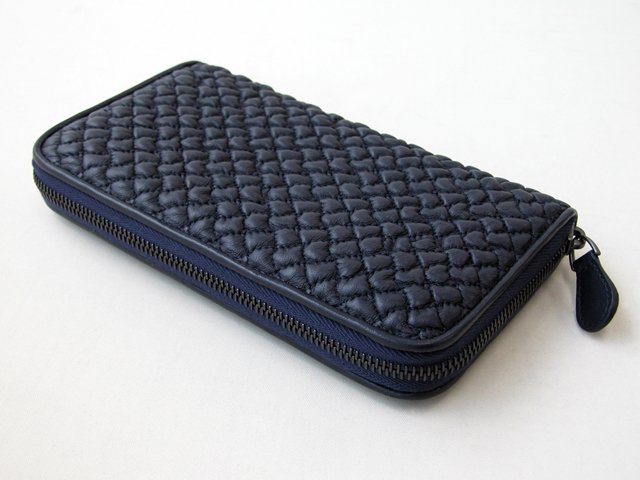 ボッテガヴェネタ ラウンドファスナー長財布 114076V0511-5009 ダークブルー