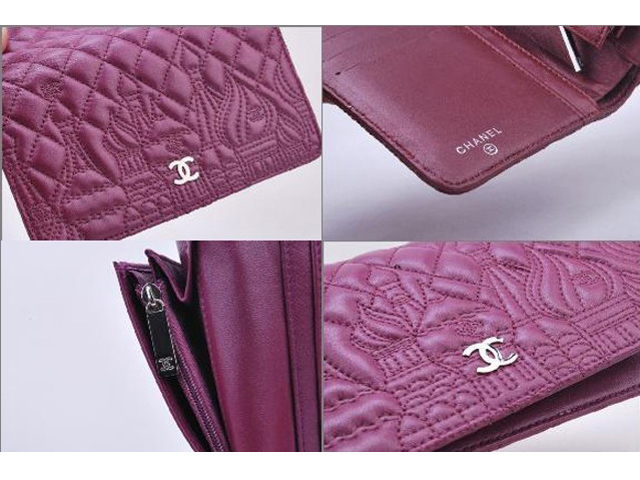 シャネル CHANEL カーフスキンマトラッセ二つ折り 長財布 A31509 バーブル