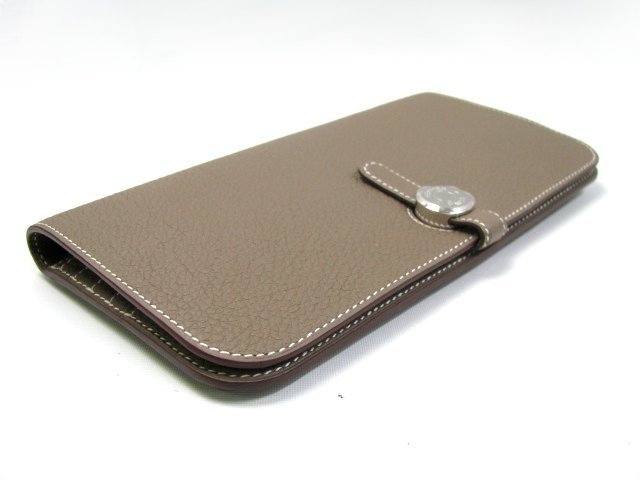 エルメス ニュードゴン 長財布 トゴ/エトゥープ（金具：シルバー）HERMES08