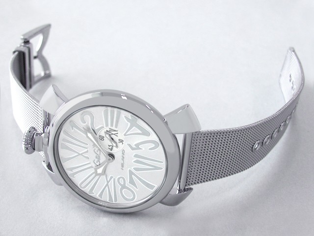 ガガ･ミラノ スリム 46mm クォーツ 5080.3 SSブレス シルバー/シルバーナンバー