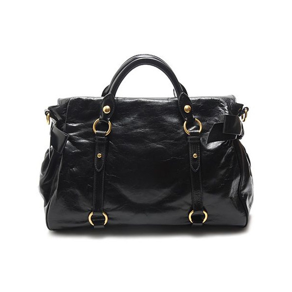 ミュウミュウコピー 2WAYショルダーハンドバッグ RT0365VITELLOLUXNERO