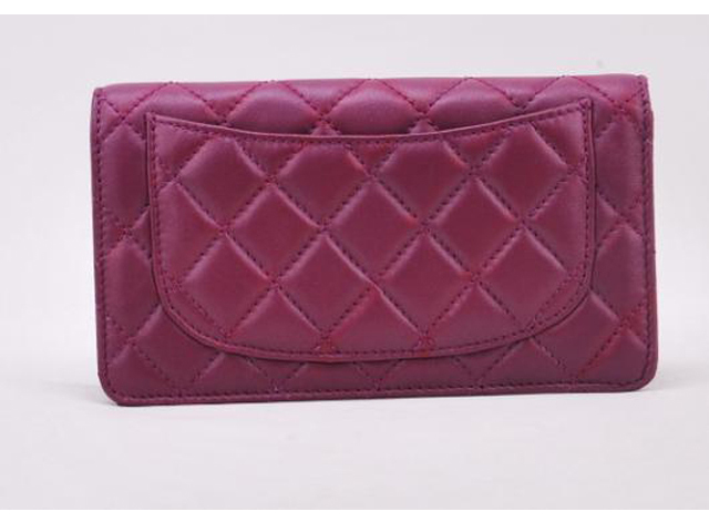 シャネル CHANEL カーフスキンマトラッセ二つ折り長財布 バーブル A31509