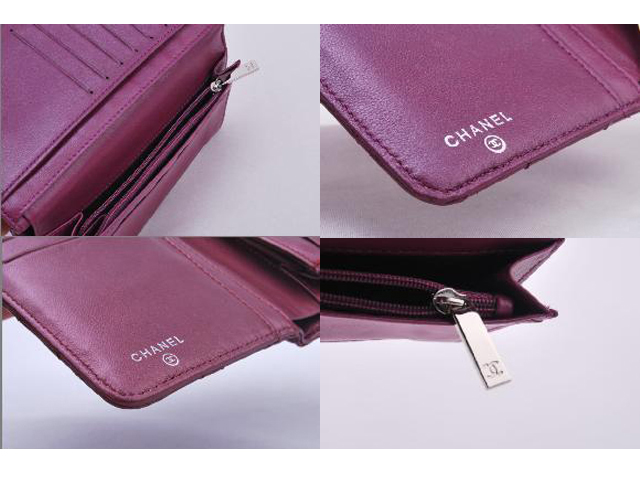 シャネル CHANEL カーフスキンマトラッセ二つ折り長財布 バーブル A31509