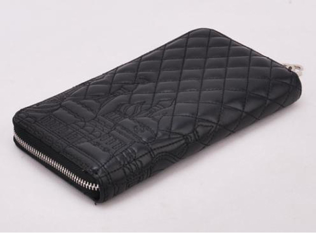 シャネル CHANEL マトラッセカーフスキンラウンドファスナー長財布 A48697B