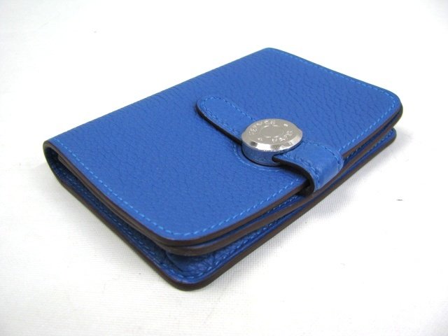 エルメス ドゴンカードケース トゴ/ミコノス（金具：シルバー）HERMES09