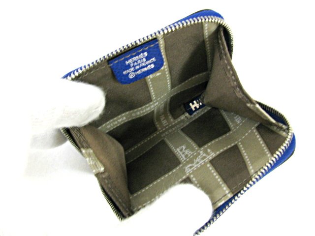 エルメス アザップコインケース ブルーエレクトリック ヴォーエプソン HERME009