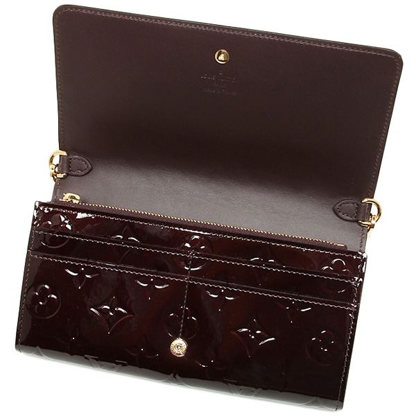 ルイヴィトン スーパーコピー バッグ LOUIS VUITTON M90088 モノグラム・ヴェルニ ポルトフォイユ・サラ チェーン