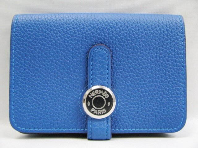 エルメス ドゴンカードケース トゴ/ミコノス（金具：シルバー）HERMES09