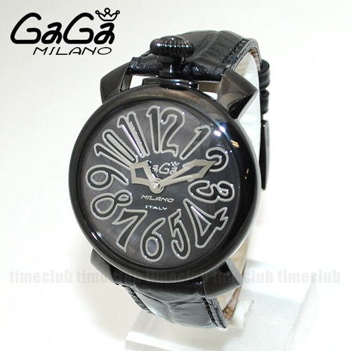 ガガミラノ 時計 スーパーコピー n級品 マニュアーレ マヌアーレ 40mm ブラック レザー/ブラックシェル/ブラック 5022.01