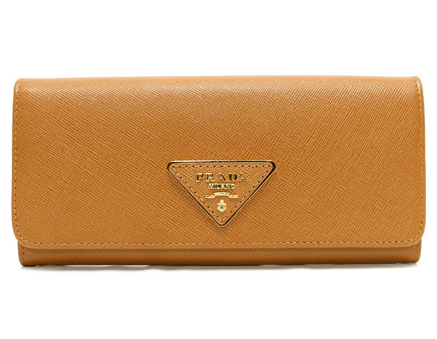 プラダ 財布 韓国 スーパーコピー TRIANG 三角ロゴプレート カーフレザー 長財布 キャラメル CARAMEL 1M1132 ZLR 98L 