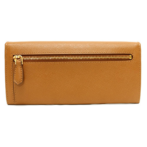 プラダ 財布 韓国 スーパーコピー TRIANG 三角ロゴプレート カーフレザー 長財布 キャラメル CARAMEL 1M1132 ZLR 98L 