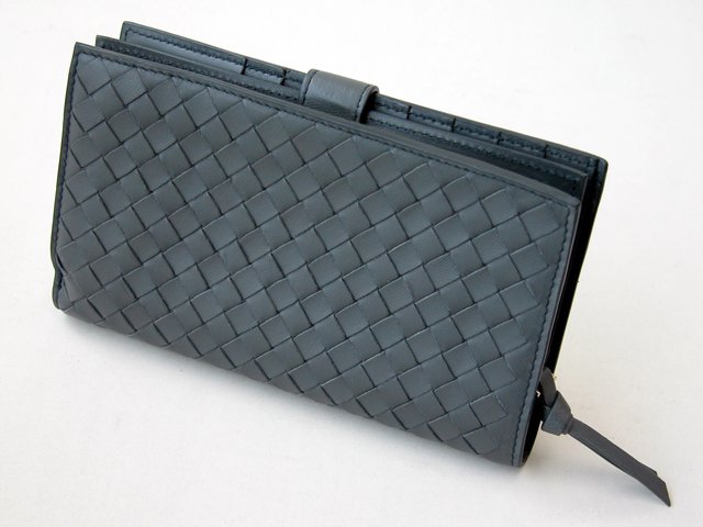 ボッテガヴェネタ ホック付二つ折長財布 114074V0013-1302 ダークグレー