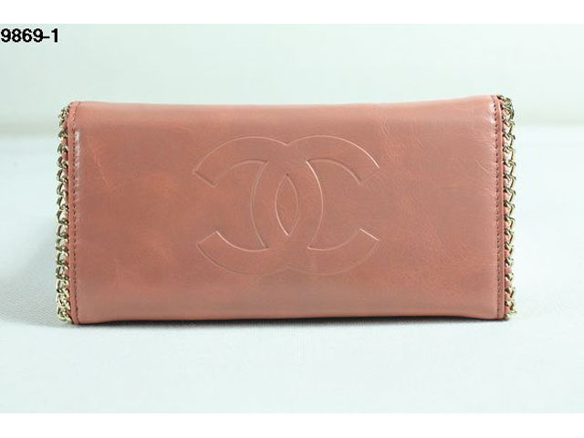 シャネルスーパーコピー CHANEL スタッズ付き財布 ピンク 9869-1