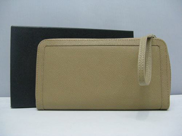 シャネル CHANEL キャビアスキンCCマーク財布 ベージュ 3667