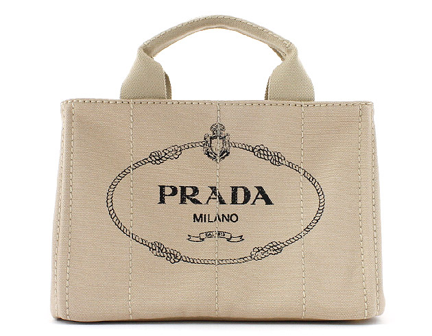 プラダ PRADA CANAPA キャンバス ハンドバッグ カーキ＆ゴールド BN2439
